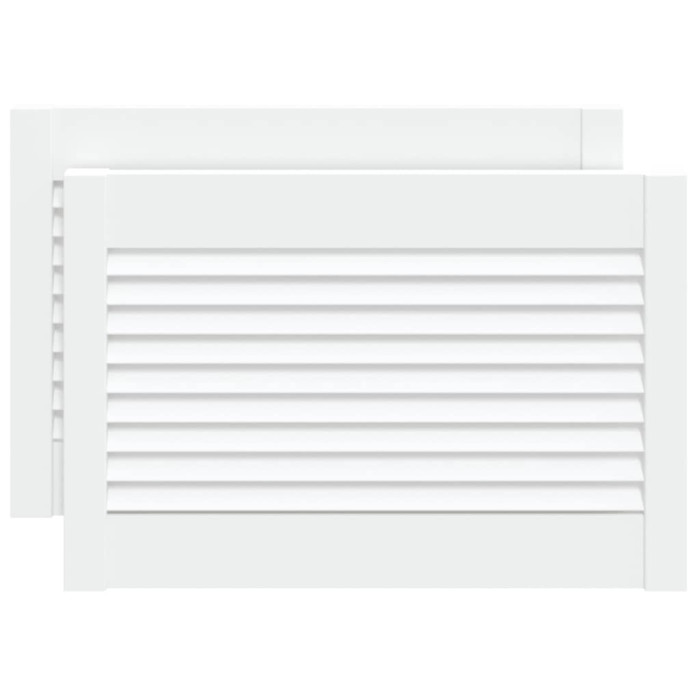 Vrata za omarico z letvicami 2 kosa bela 39,5x59,4 cm borovina